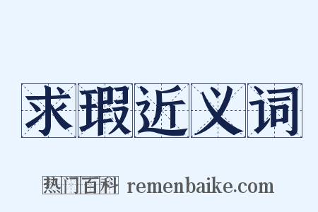 求瑕近义词是什么意思的图片